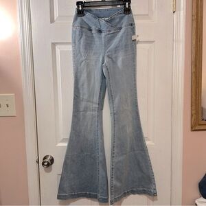 Free People Flare Jeans We The Free Pull On Sz 24 Retro Boho